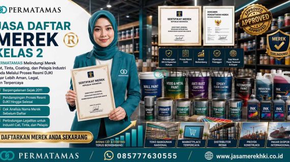 Jasa Pendaftaran Merek Kelas 2 Cat Industri, Varnish, Pelapis Antikarat, Bahan Pewarna, dan Tinta Cetak Resmi PERMATAMAS