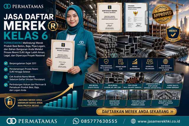 Kelas 6 Merek HAKI: Logam, Pipa & Besi | PERMATAMAS