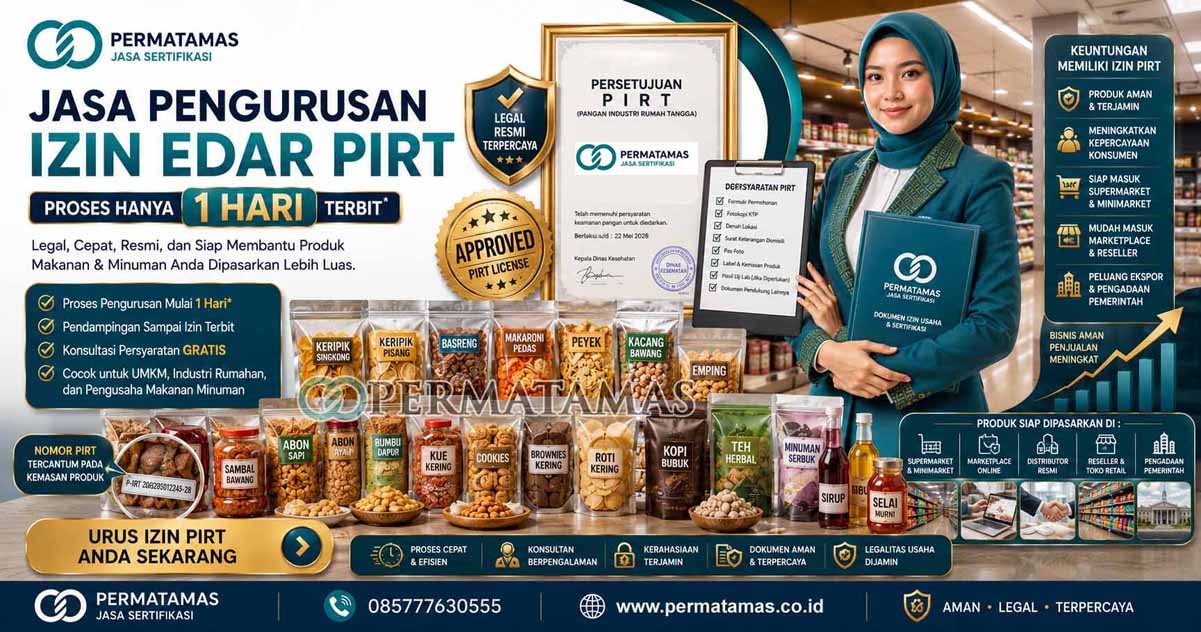 Jasa Izin PIRT Berdasarkan Kategori Produk Makanan dan Minuman | PERMATAMAS