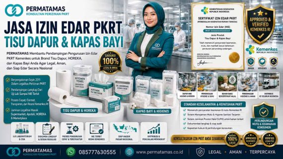 Jasa Izin Edar PKRT Tisu Dapur dan Tisu Minyak (Kitchen Towel) Resmi Kemenkes RI