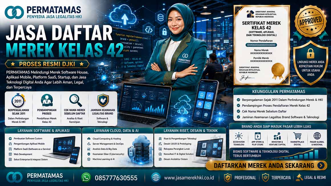 Jasa Pendaftaran Merek Kelas 43 Restoran, Kafe, Hotel, Katering, Kedai Kopi, dan Penyewaan Ruang Acara Resmi PERMATAMAS