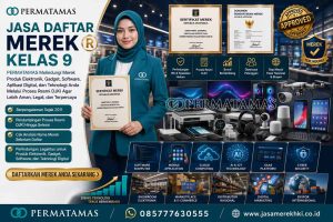 Jasa Pendaftaran Merek Kelas 9 Perangkat Lunak, Komputer, Elektonik, Smartphone, Kamera, dan Alat Uji Resmi PERMATAMAS