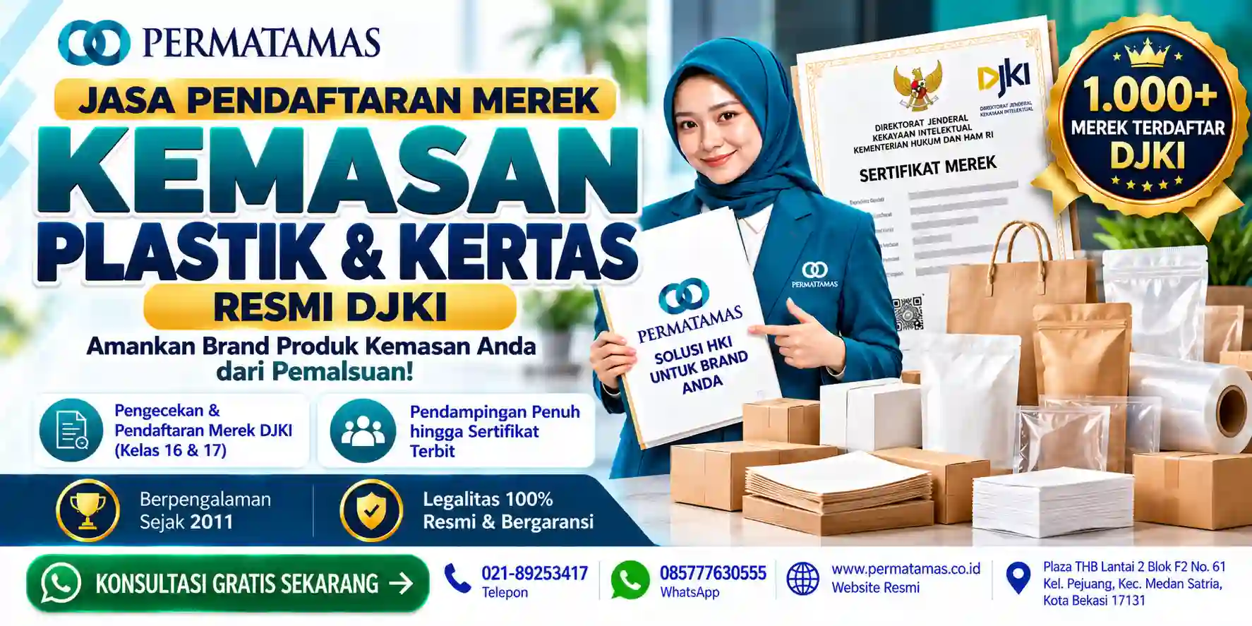 Jasa Pendaftaran Merek Kemasan Plastik dan Kertas Resmi DJKI