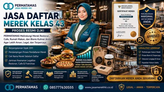 Kelas 43 Merek HAKI: Restoran, Kafe & Hotel | PERMATAMAS